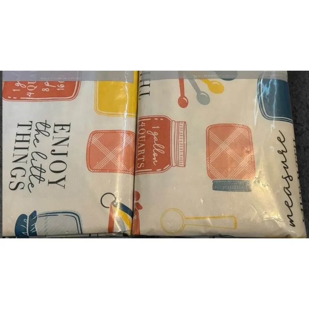 True Living Vinyl Tablecloths‎ (2) Flannel Back 52x 70